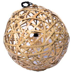 Luminária Globo de Bambu 30cm Diâmetro